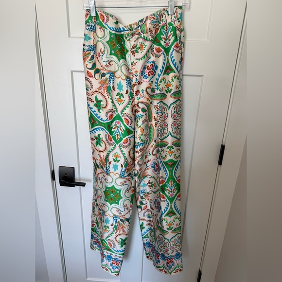 Rachel Zoe Pants - Rachel Zoe Multicolor Paisley Patterned Pants in flowy satin fabric. Worn once.